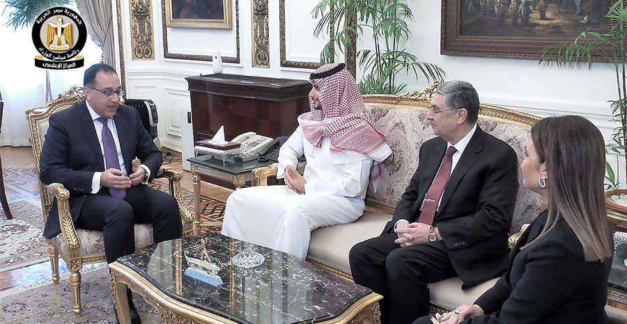 Egyptian Prime Minister Mostafa Kemal Madbouly Receives HRH Prince Khaled bin Alwaleed bin Talal